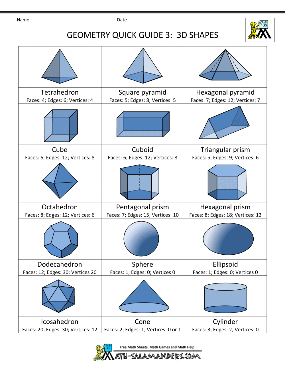 3d shapes geometry cardboard